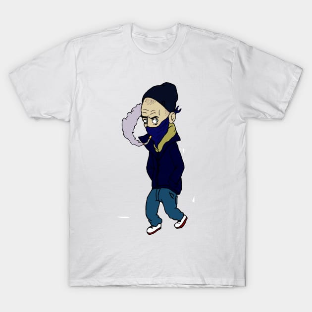 Smoking Dude T-Shirt by kirsai89